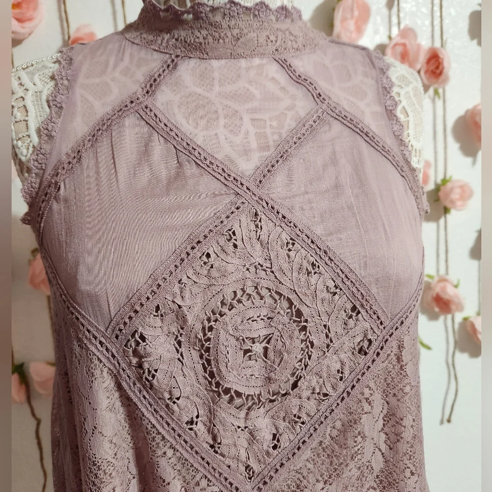 Free People One Elderberry Angel lace mini dress - Picture 3 of 6